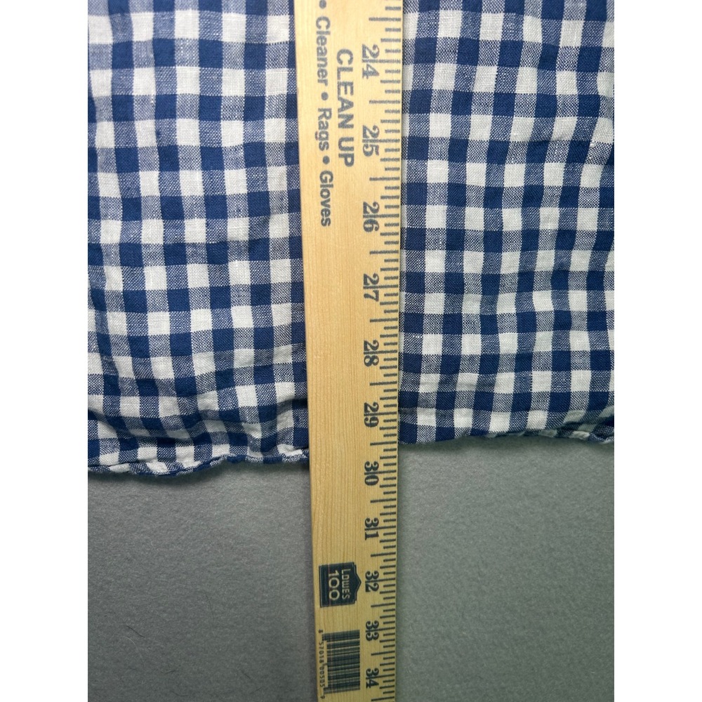 Polo Ralph Lauren Button Down Mens XXL Blue Gingham 100% Linen Long Sleeve Shirt - Picture 7 of 7